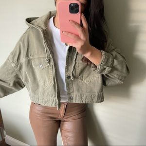 Zara denim green Jacket